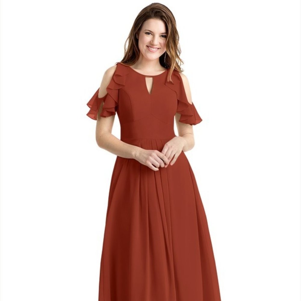 Azazie Logan size 16 in Rust color NWT